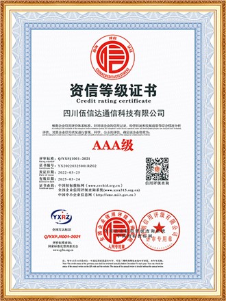 資信等級證書